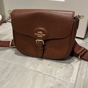 Coach Rich Brown Leather Crossbody Bag